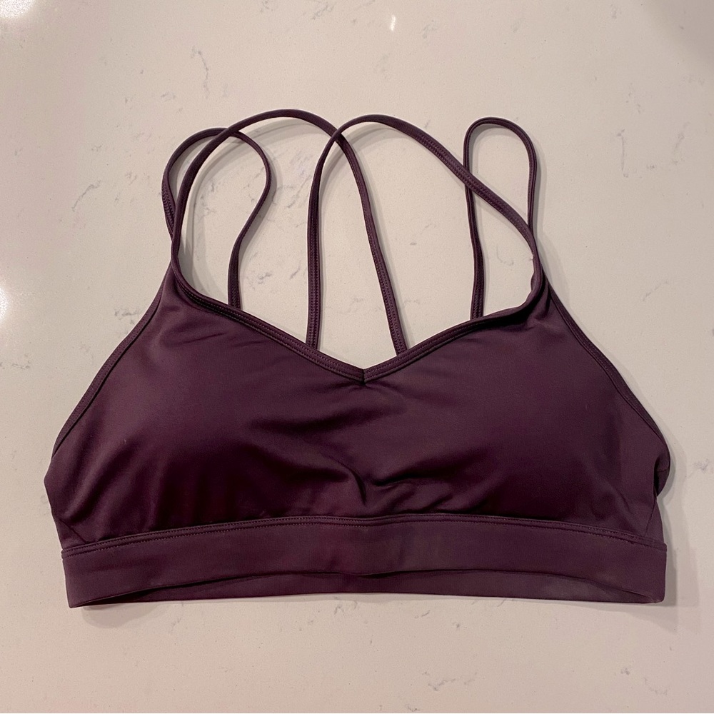 Purple padded sports bra